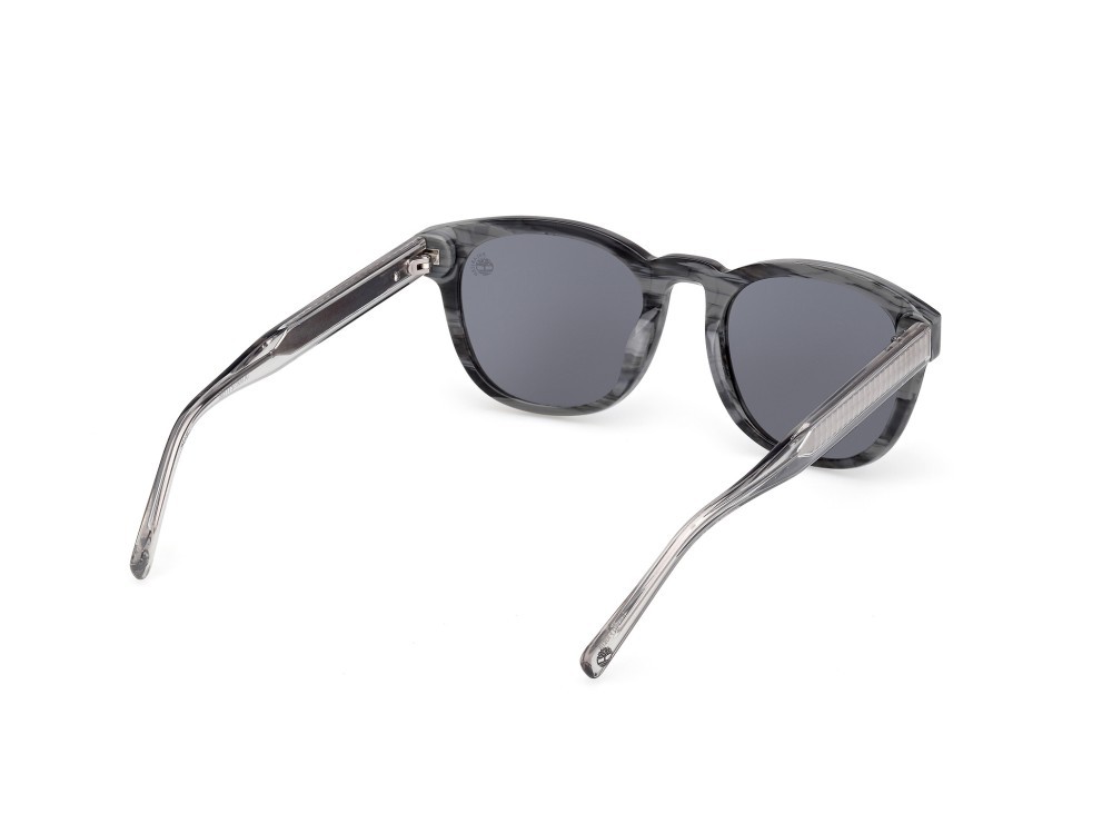 Sunglasses Timberland TB00060 (90D) color azzurro/corno - cristallo shape round lenses fumo polar.