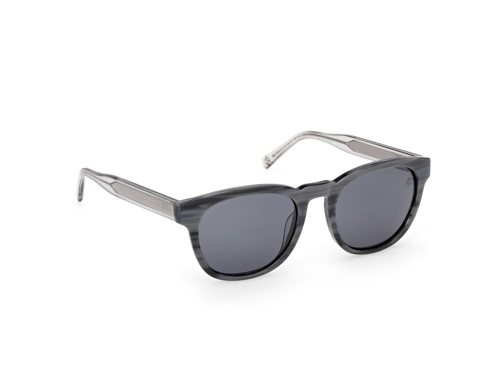 Sunglasses Timberland TB00060 (90D) color azzurro/corno - cristallo shape round lenses fumo polar.