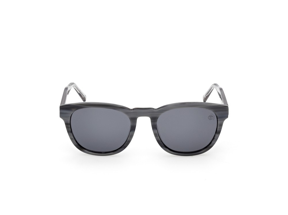 Sunglasses Timberland TB00060 (90D) color azzurro/corno - cristallo shape round lenses fumo polar.