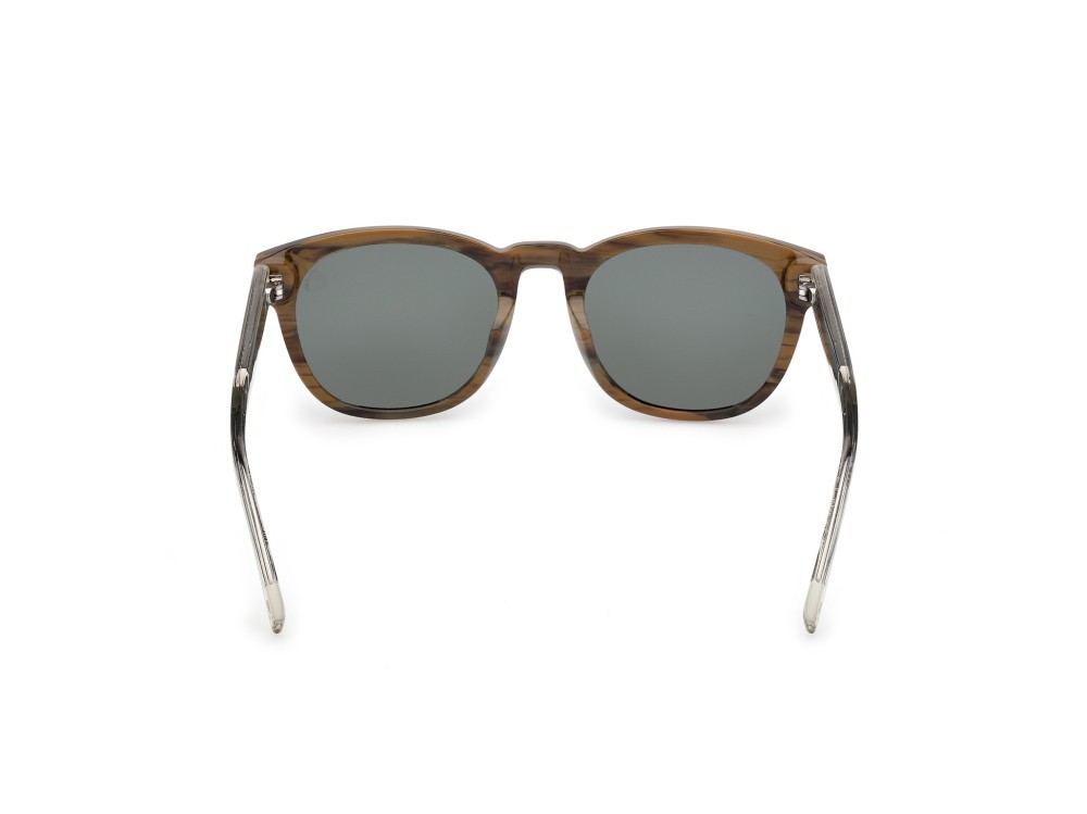 Sunglasses Timberland TB00060 (96R) color verde scuro lucido - cristallo shape round lenses verde polar.