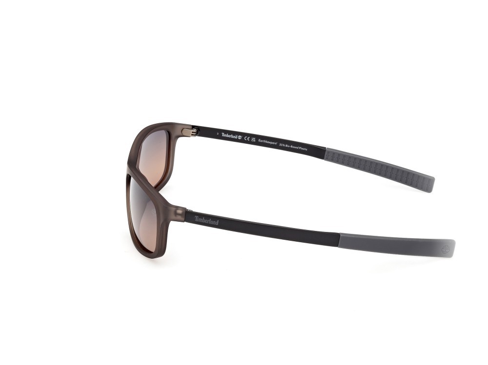 Sunglasses Timberland TB00062-H (20D) color grigio opaco - nero opaco shape rectangle lenses fumo grad.