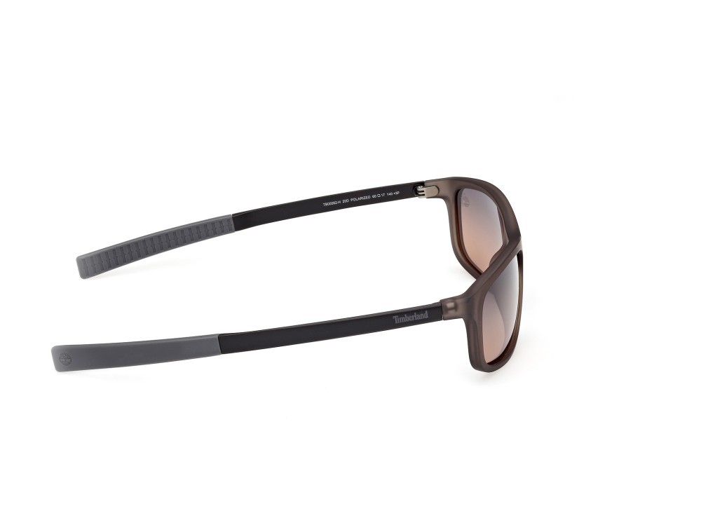 Sunglasses Timberland TB00062-H (20D) color grigio opaco - nero opaco shape rectangle lenses fumo grad.