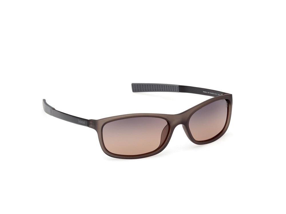 Sunglasses Timberland TB00062-H (20D) color grigio opaco - nero opaco shape rectangle lenses fumo grad.