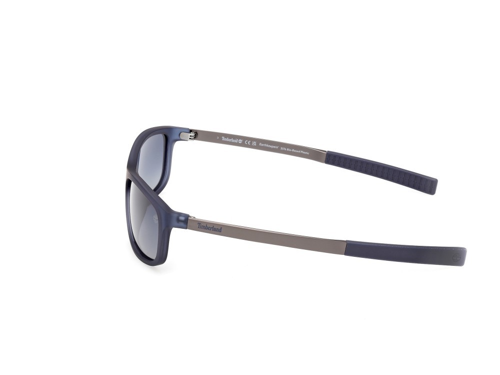 Sunglasses Timberland TB00062-H (91D) color blu opaco - rutenio scuro opaco shape rectangle lenses blu sfumato