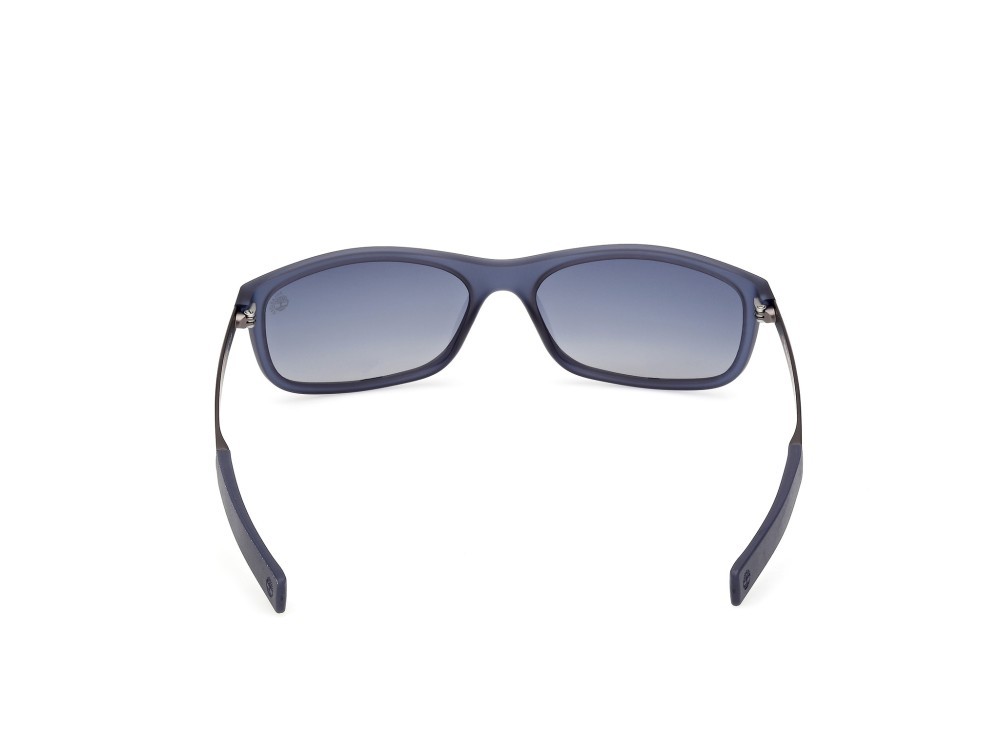 Sunglasses Timberland TB00062-H (91D) color blu opaco - rutenio scuro opaco shape rectangle lenses blu sfumato