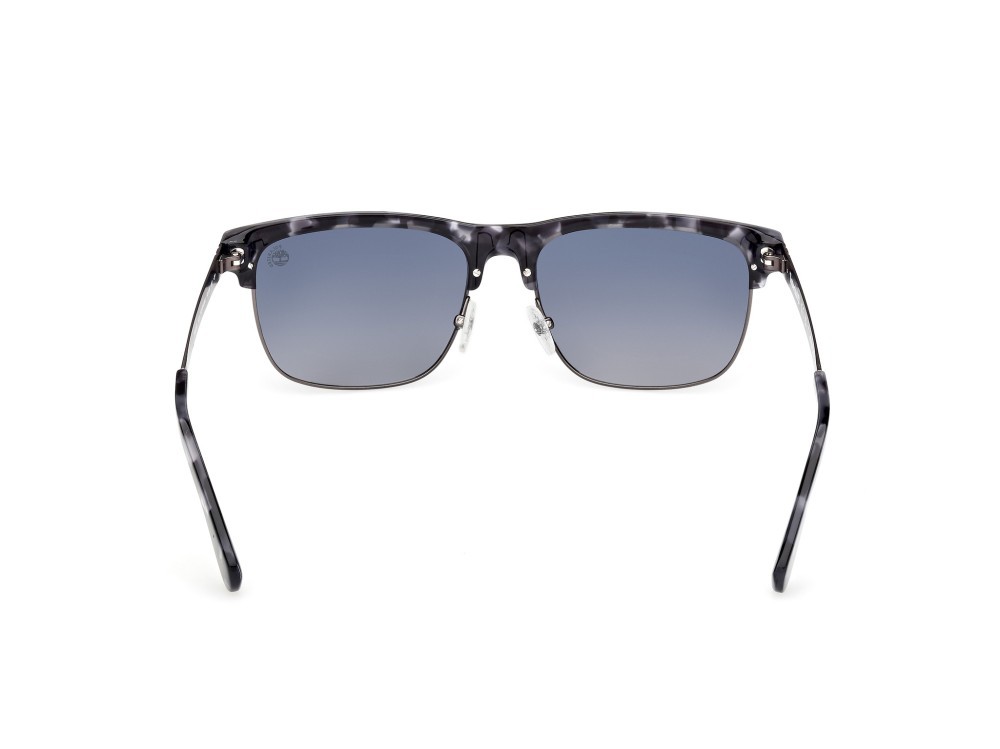 Sunglasses Timberland TB00063 (52D) color avana scura - rutenio scuro opaco shape rectangle lenses fumo polar.
