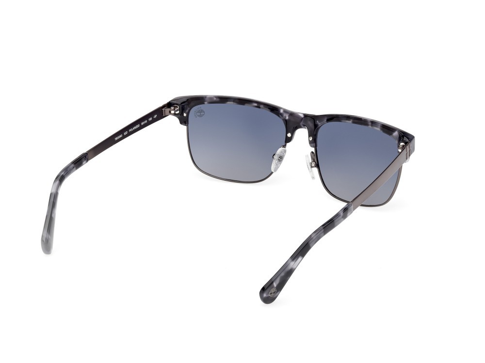 Sunglasses Timberland TB00063 (52D) color avana scura - rutenio scuro opaco shape rectangle lenses fumo polar.
