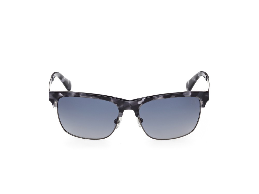Sunglasses Timberland TB00063 (52D) color avana scura - rutenio scuro opaco shape rectangle lenses fumo polar.