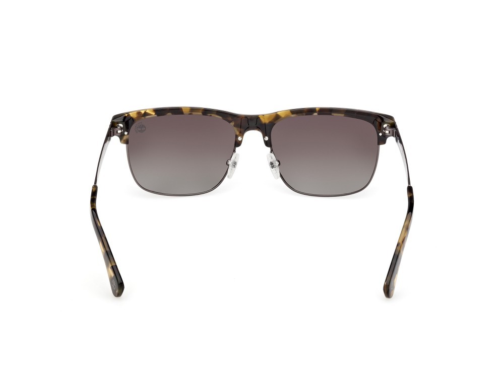Sunglasses Timberland TB00063 (55D) color avana colorata - rutenio scuro opaco shape rectangle lenses fumo polar.