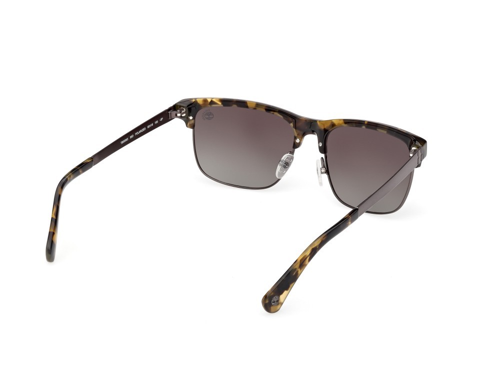 Sunglasses Timberland TB00063 (55D) color avana colorata - rutenio scuro opaco shape rectangle lenses fumo polar.
