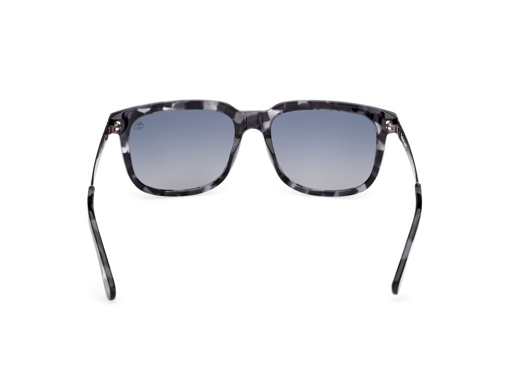 Sunglasses Timberland TB00064 (55D) color avana colorata - rutenio scuro opaco shape rectangle lenses fumo polar.