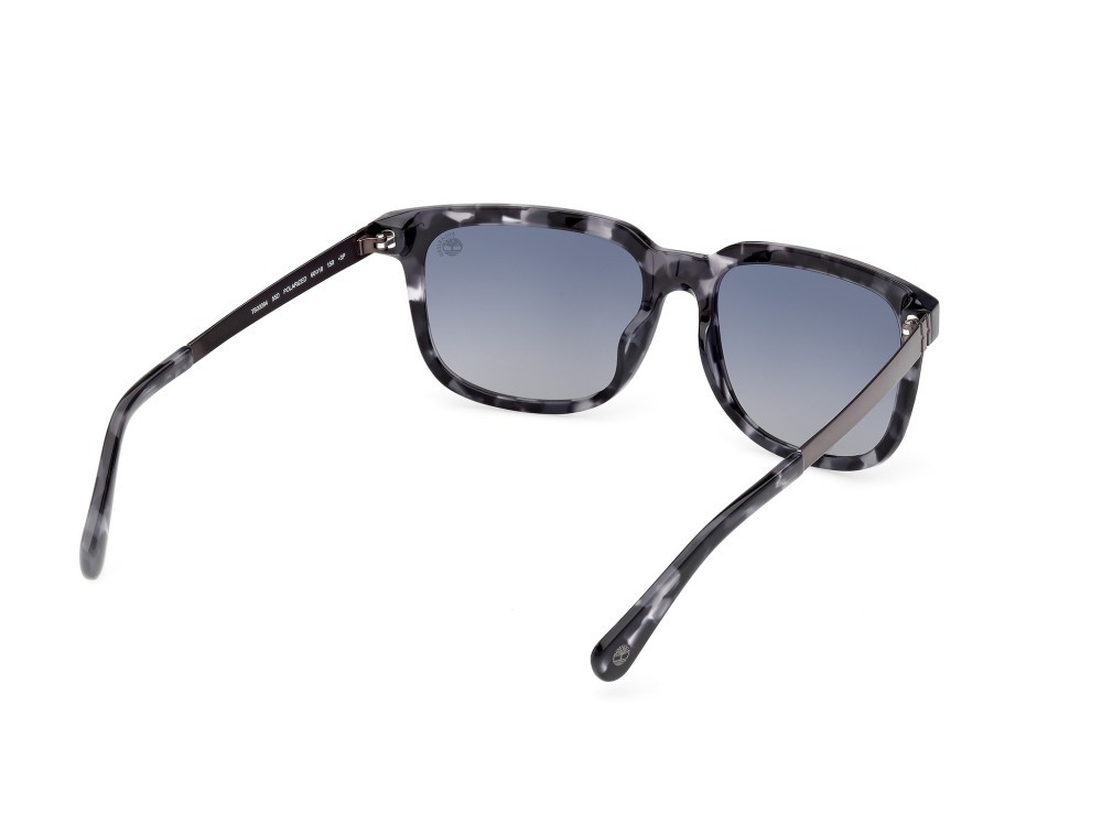Sunglasses Timberland TB00064 (55D) color avana colorata - rutenio scuro opaco shape rectangle lenses fumo polar.