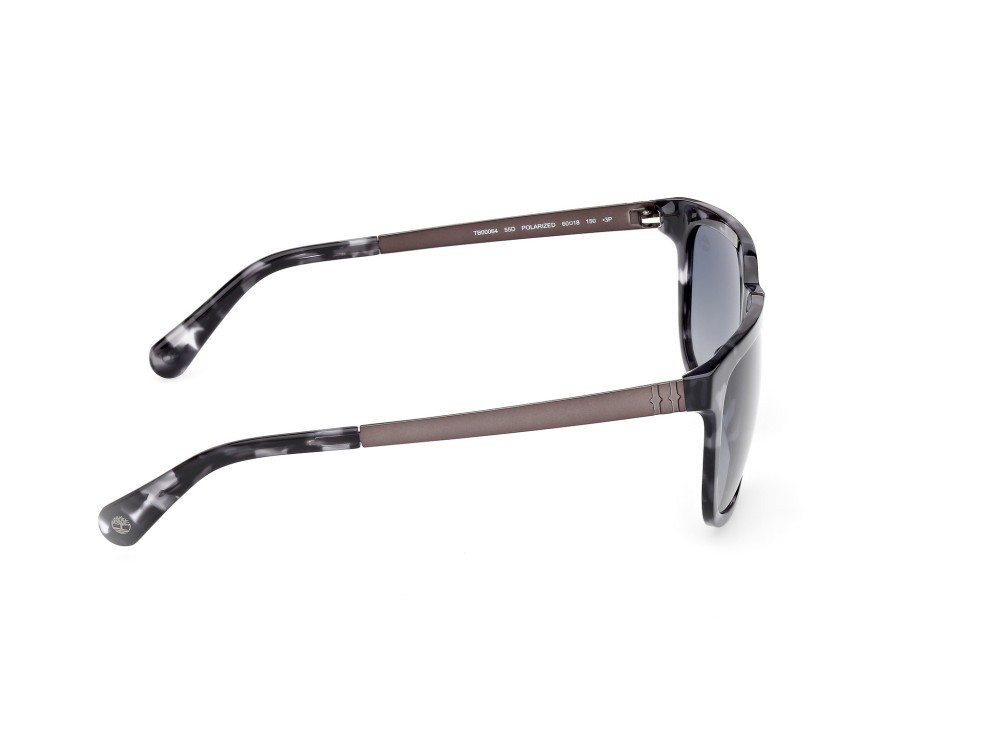 Sunglasses Timberland TB00064 (55D) color avana colorata - rutenio scuro opaco shape rectangle lenses fumo polar.