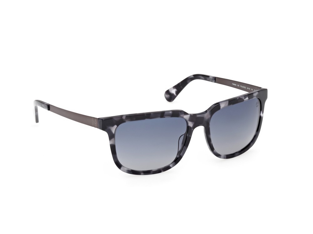 Sunglasses Timberland TB00064 (55D) color avana colorata - rutenio scuro opaco shape rectangle lenses fumo polar.