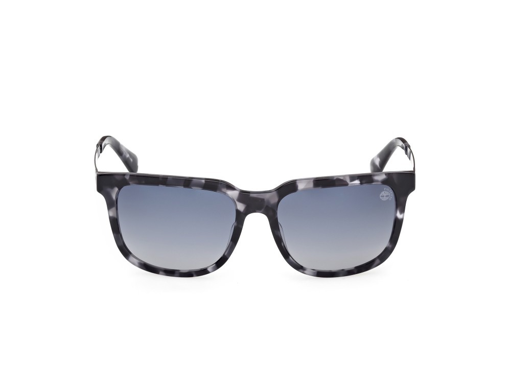 Sunglasses Timberland TB00064 (55D) color avana colorata - rutenio scuro opaco shape rectangle lenses fumo polar.