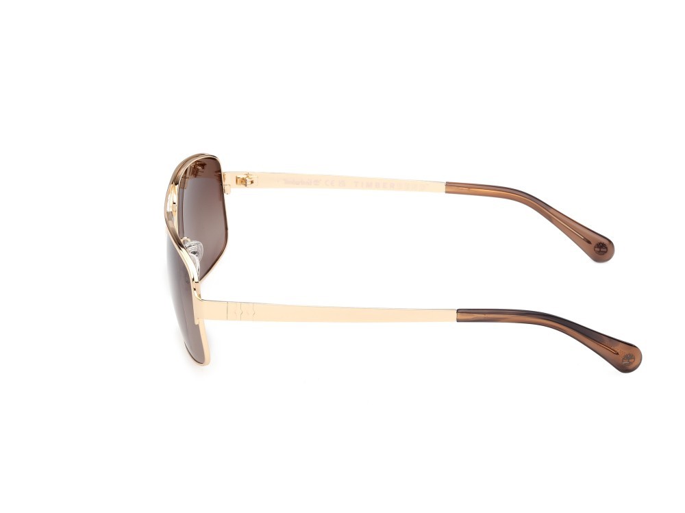 Sunglasses Timberland TB00065 (32H) color oro pallido lucido shape navigator lenses marrone polar.