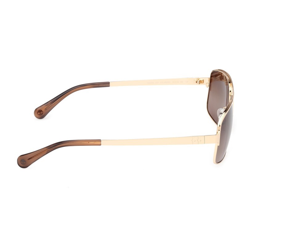 Sunglasses Timberland TB00065 (32H) color oro pallido lucido shape navigator lenses marrone polar.