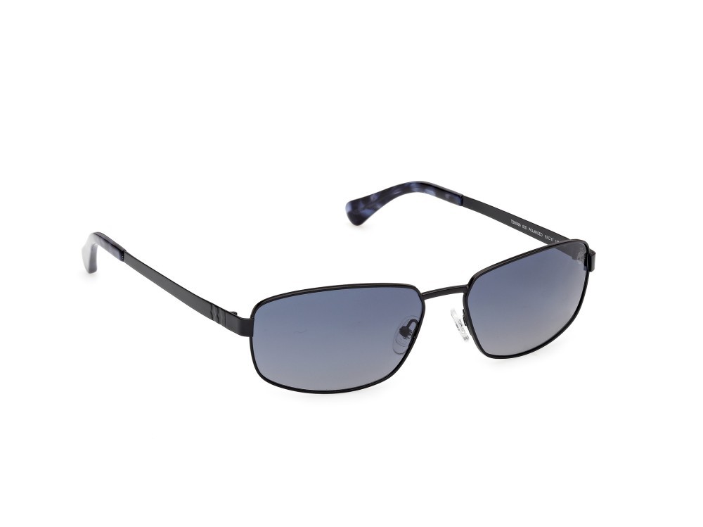 Sunglasses Timberland TB00066 (02D) color nero opaco shape rectangle lenses fumo polar.