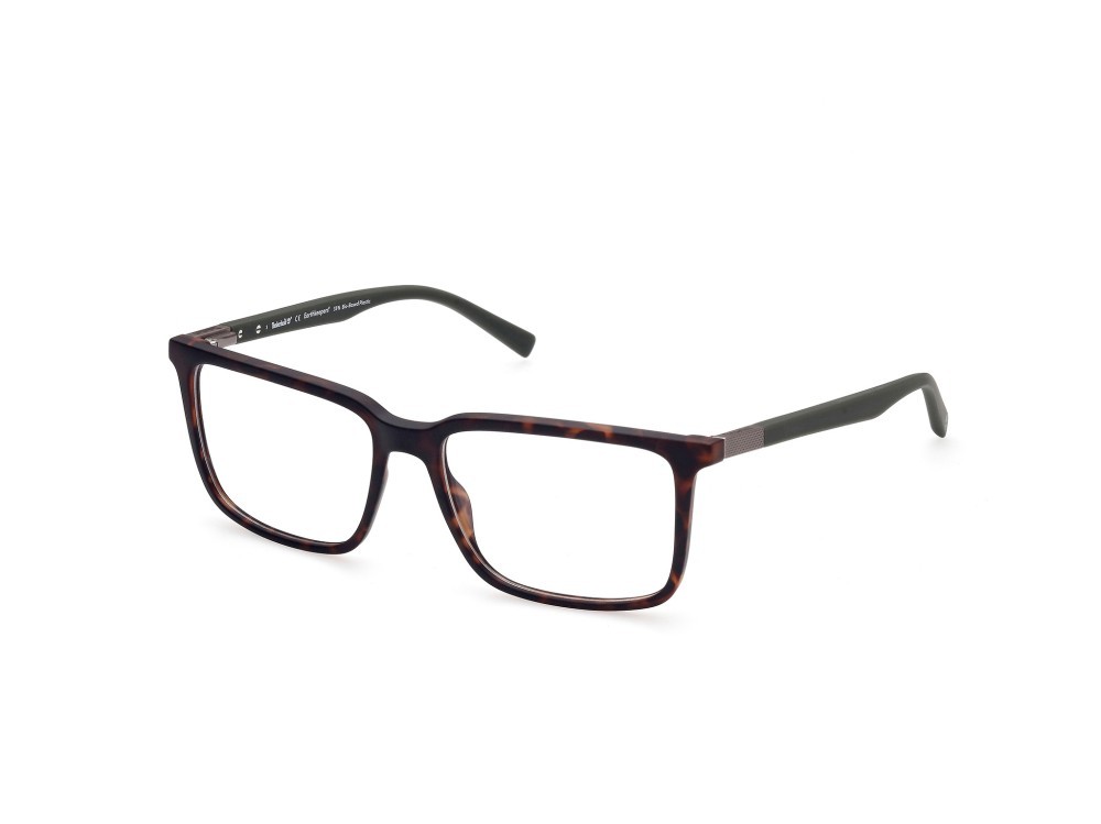 Occhiali da vista Timberland TB1740 (052) colore avana scura - verde scuro opaco forma quadrato 