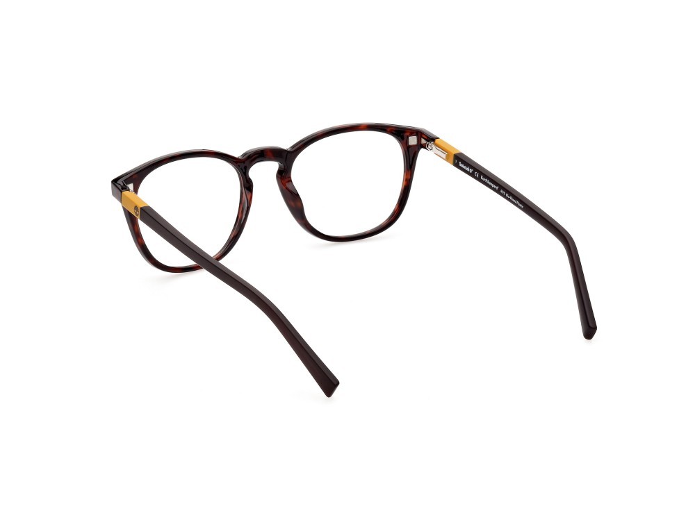 Occhiali da vista Timberland TB1766 (052) + clip-on colore avana scura / marrone scuro opaco forma rotondo 