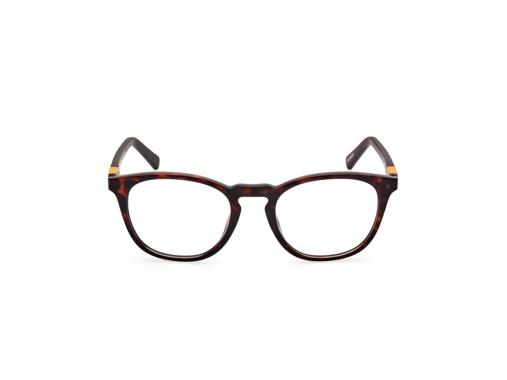 Occhiali da vista Timberland TB1766 (052) + clip-on colore avana scura / marrone scuro opaco forma rotondo 
