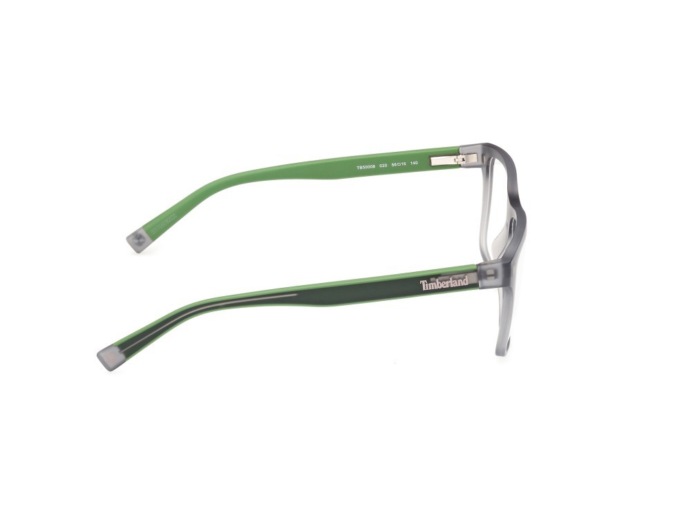 Occhiali da vista Timberland TB50008 (020) + clip-on colore grigio opaco forma rettangolare 