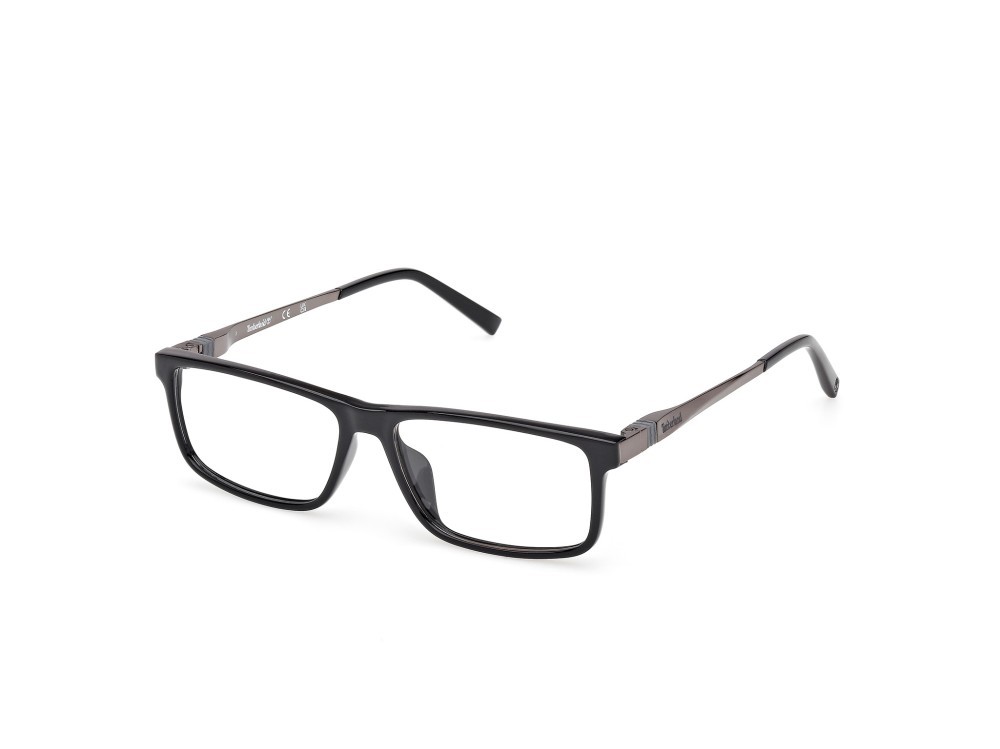 Occhiali da vista Timberland TB50069-H (001) colore nero lucido - antracite opaco forma rettangolare 
