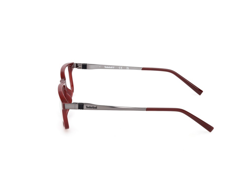 Occhiali da vista Timberland TB50069-H (066) colore rosso scuro lucido - rutenio scuro opaco forma rettangolare 