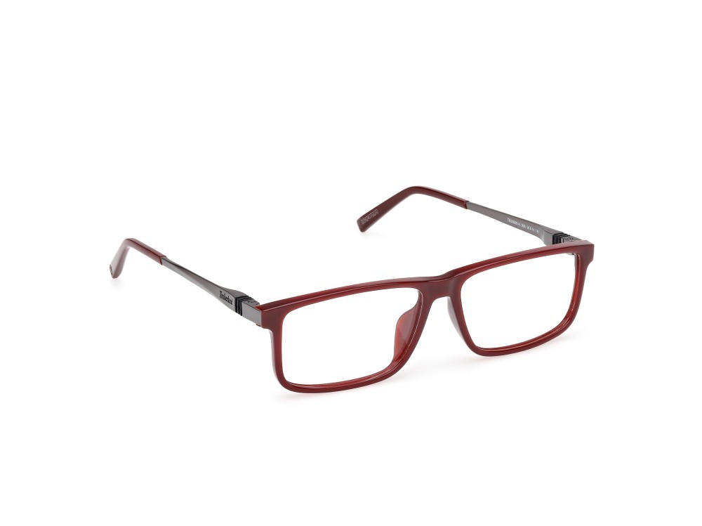 Occhiali da vista Timberland TB50069-H (066) colore rosso scuro lucido - rutenio scuro opaco forma rettangolare 
