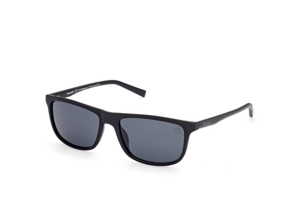 Sonnenbrillen Timberland TB9266 (02D) farbe nero opaco form rechteckig gläser fumo polar.