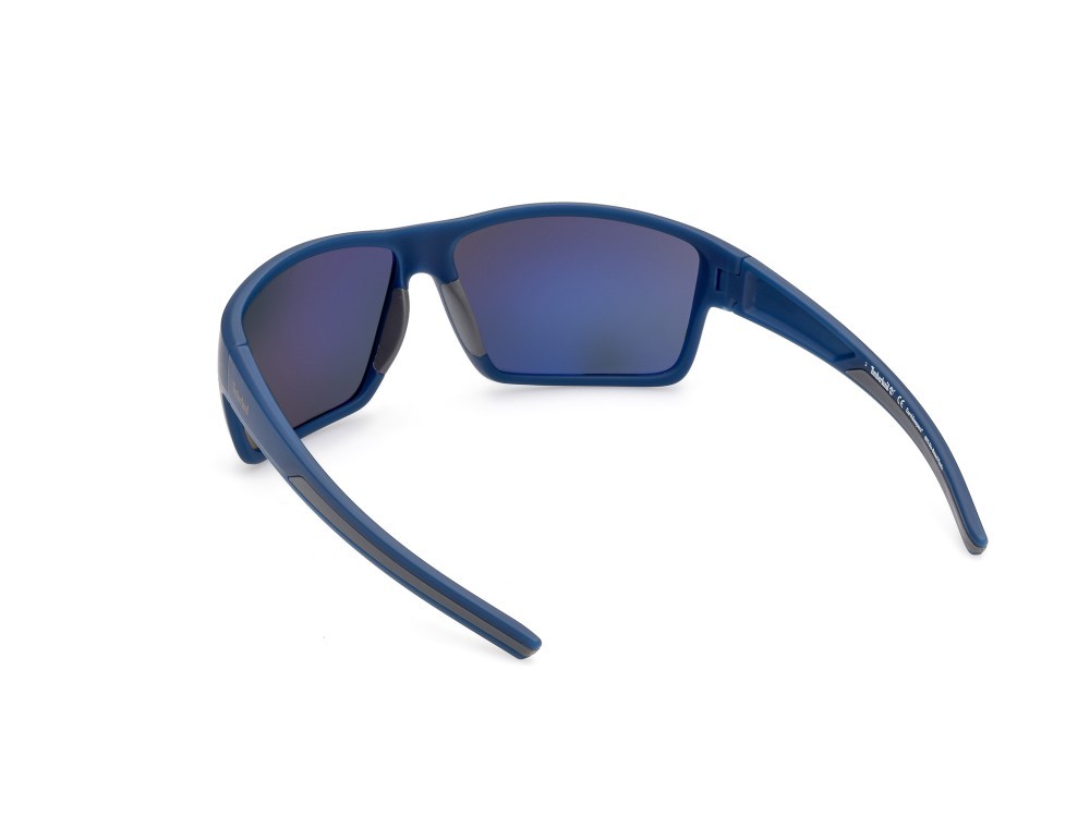 Occhiali da sole Timberland TB9277 (91D) colore blu opaco forma rettangolare lenti fumo polar.