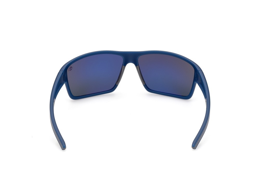 Occhiali da sole Timberland TB9277 (91D) colore blu opaco forma rettangolare lenti fumo polar.