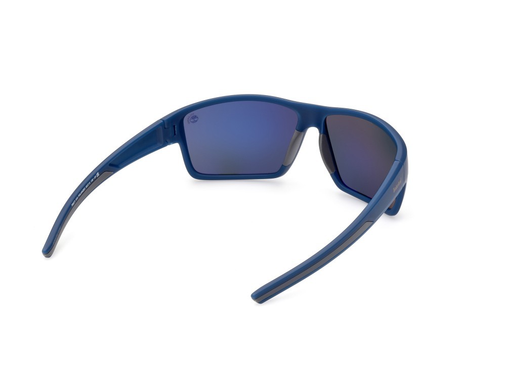 Occhiali da sole Timberland TB9277 (91D) colore blu opaco forma rettangolare lenti fumo polar.