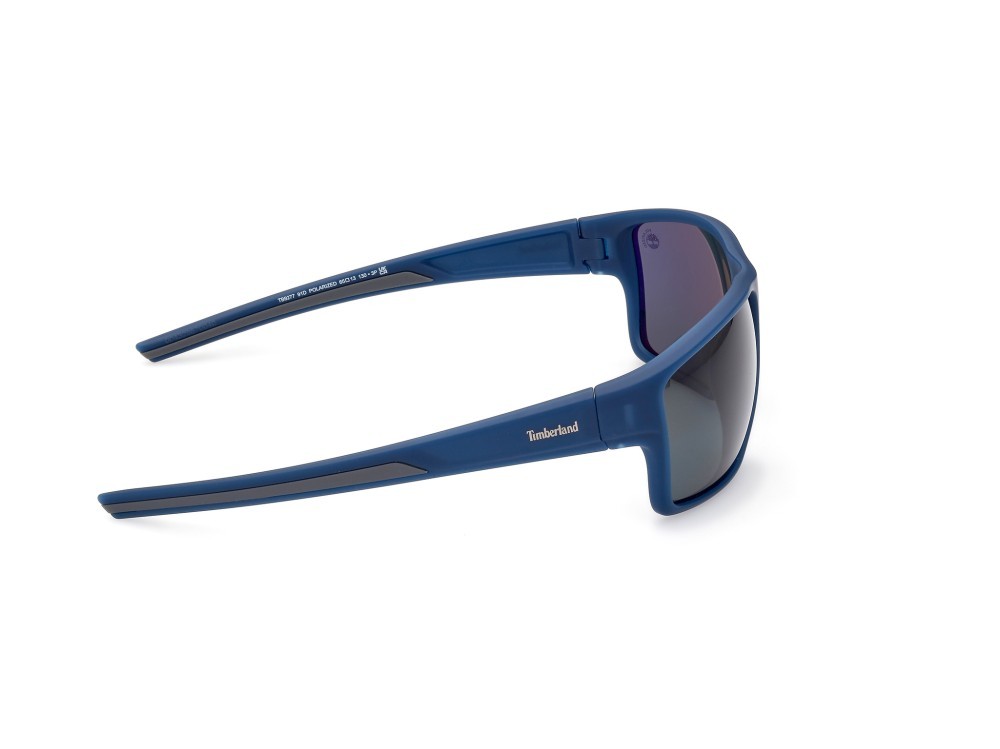 Occhiali da sole Timberland TB9277 (91D) colore blu opaco forma rettangolare lenti fumo polar.