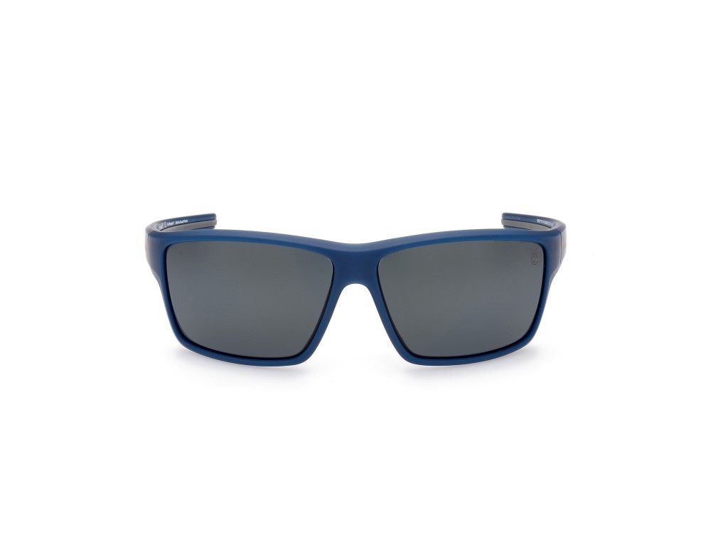 Occhiali da sole Timberland TB9277 (91D) colore blu opaco forma rettangolare lenti fumo polar.