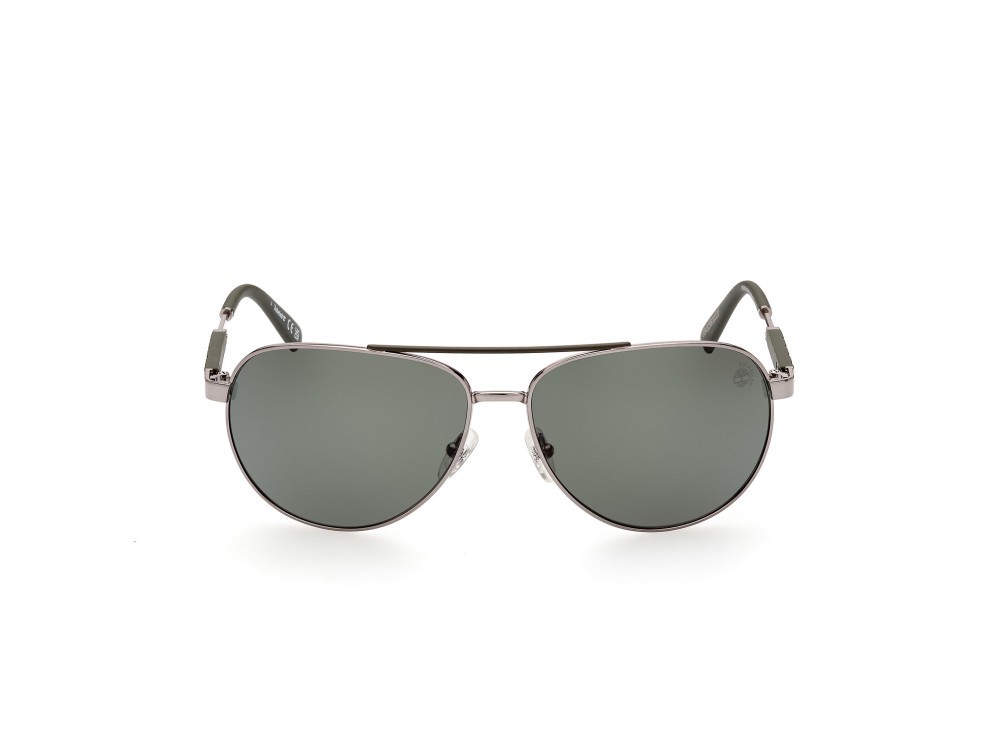 Sonnenbrillen Timberland TB9282 (08R) farbe antracite lucida form aviator gläser verde polar.