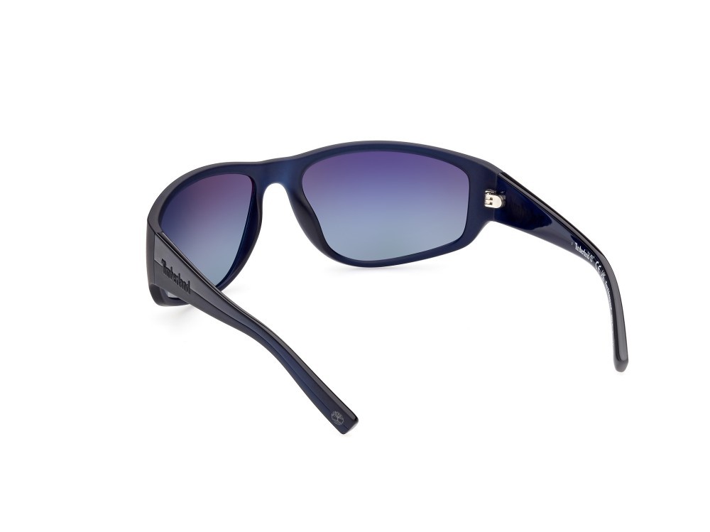Sonnenbrillen Timberland TB9288 (91D) farbe blu opaco form rechteckig gläser fumo polar.