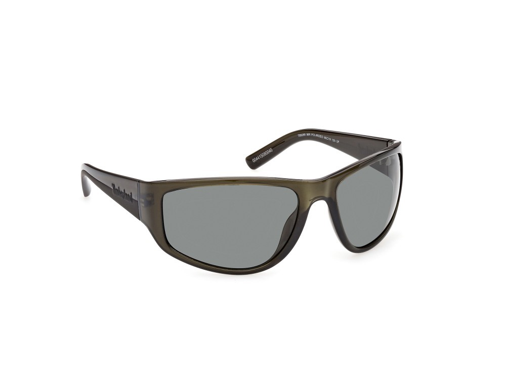 Sonnenbrillen Timberland TB9288 (96R) farbe verde scuro lucido form rechteckig gläser verde polar.