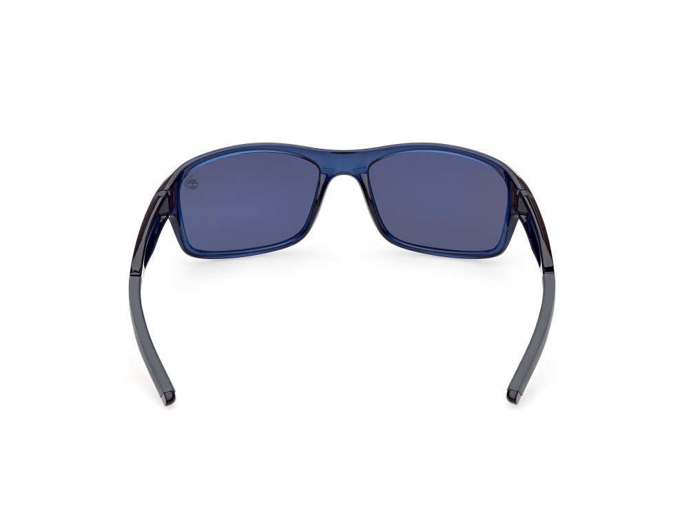 Occhiali da sole Timberland TB9293 (90D) colore blu lucido forma rettangolare lenti fumo polar.