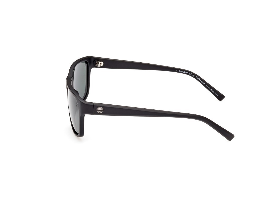 Sonnenbrillen Timberland TB9296 (02R) farbe nero opaco form rechteckig gläser verde polar.