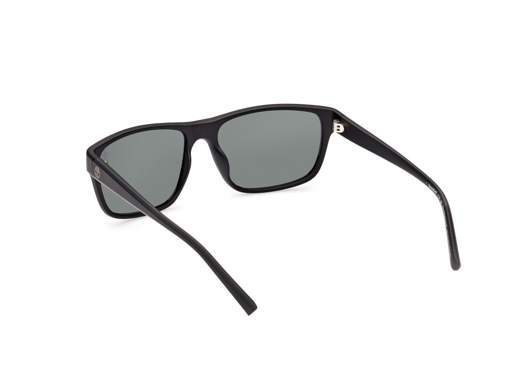 Sonnenbrillen Timberland TB9296 (02R) farbe nero opaco form rechteckig gläser verde polar.