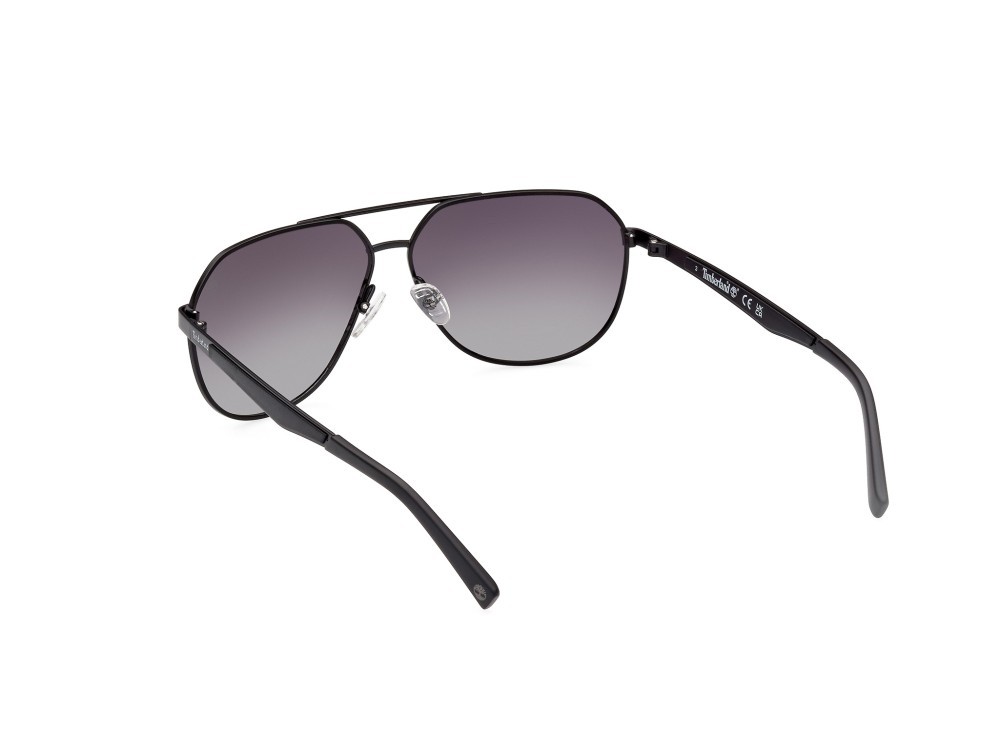 Sonnenbrillen Timberland TB9298 (02R) farbe nero opaco form rechteckig gläser verde polar.