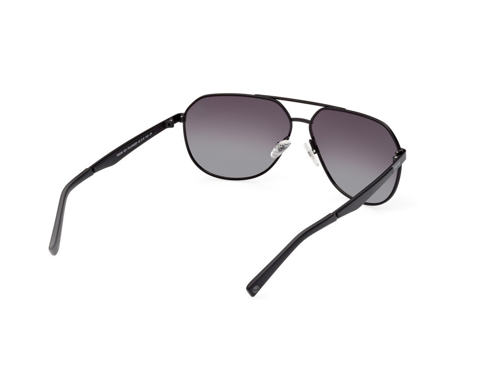 Sonnenbrillen Timberland TB9298 (02R) farbe nero opaco form rechteckig gläser verde polar.