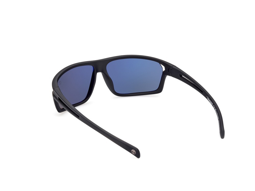 Sonnenbrillen Timberland TB9307 (02D) farbe nero opaco form rechteckig gläser fumo polar.