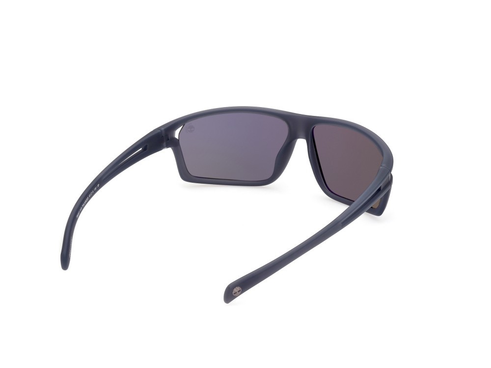 Sonnenbrillen Timberland TB9307 (91D) farbe blu opaco form rechteckig gläser fumo polar.
