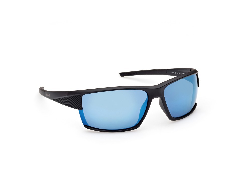 Sonnenbrillen Timberland TB9308 (02D) farbe nero opaco form rechteckig gläser fumo polar.