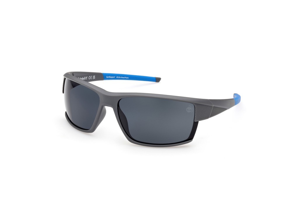 Sonnenbrillen Timberland TB9308 (20D) farbe grigio / altro form rechteckig gläser fumo polar.