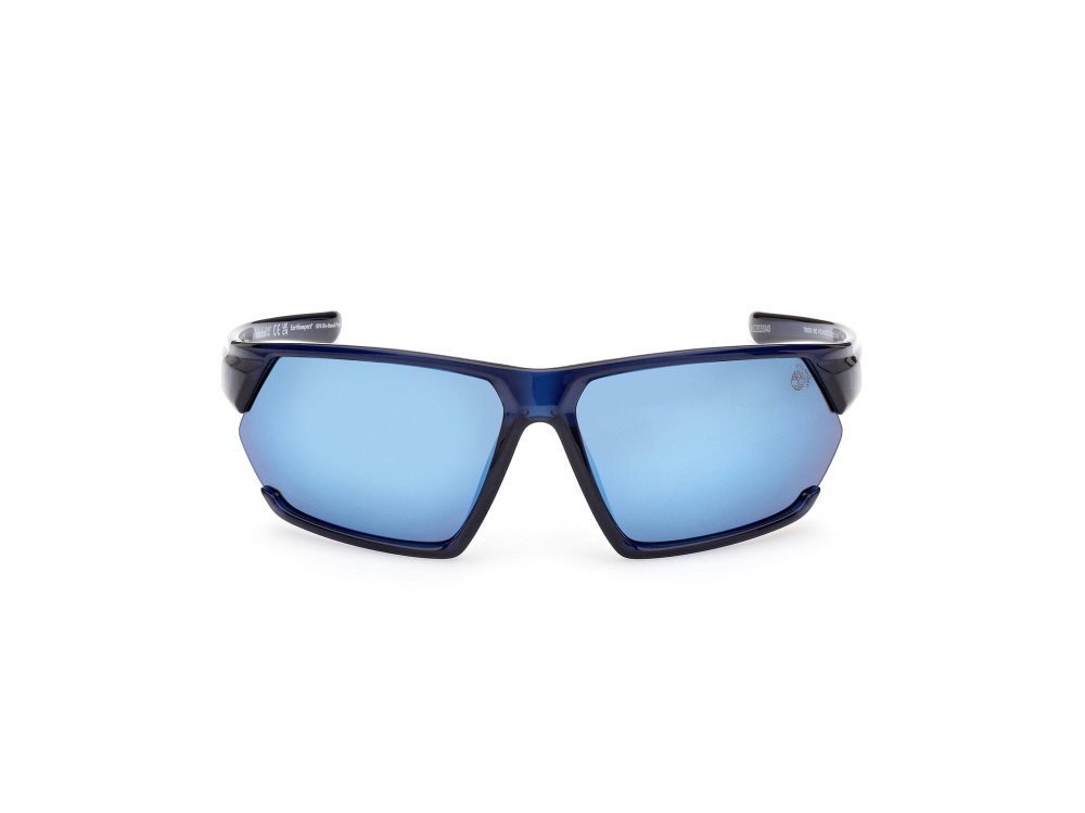 Sonnenbrillen Timberland TB9309 (90D) farbe blu lucido form rechteckig gläser fumo polar.