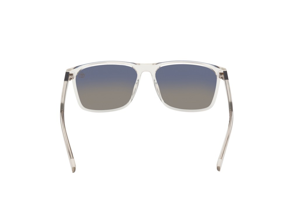 Occhiali da sole Timberland TB9312 (26D) colore cristallo forma rettangolare lenti fumo polar.