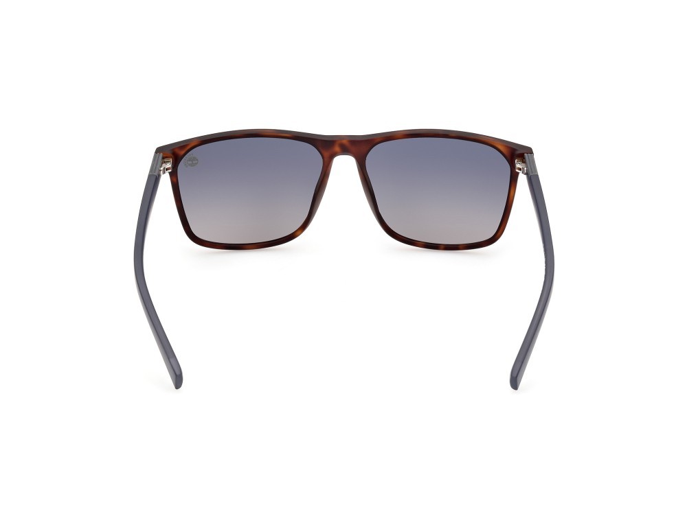 Occhiali da sole Timberland TB9312 (52D) colore avana scura forma rettangolare lenti fumo polar.